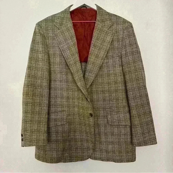 Vintage 60s 70s Sears The Men’s Store Tweed Plaid Sports Jacket Blazer